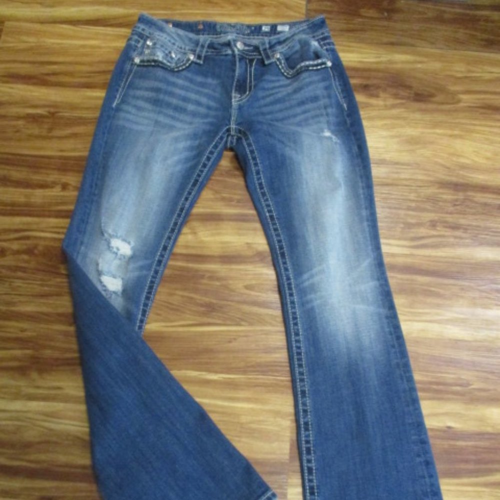 Miss Me Distressed Signature Bootcut Jeans 29